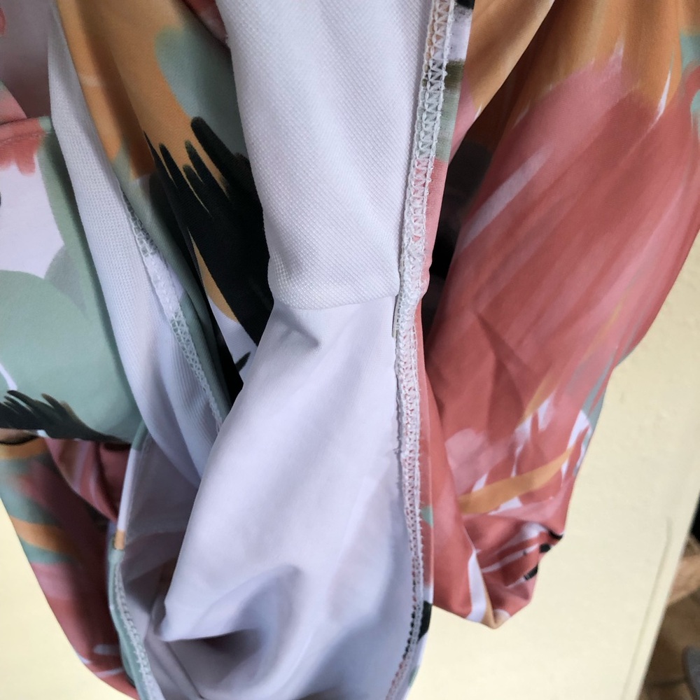 One piece Pink Abstract Swimsuit XL - Picture 4 of 10